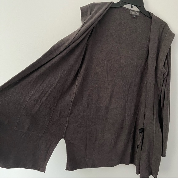 Barefoot Dreams Cozychic Ultra Lite Hooded Cardigan Gray Large - Picture 3 of 10